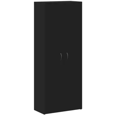 vidaXL Arhivska omara črna 60x32x153 cm inženirski les