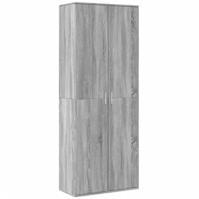 vidaXL Visoka omara siva sonoma 70x35x180 cm inženirski les