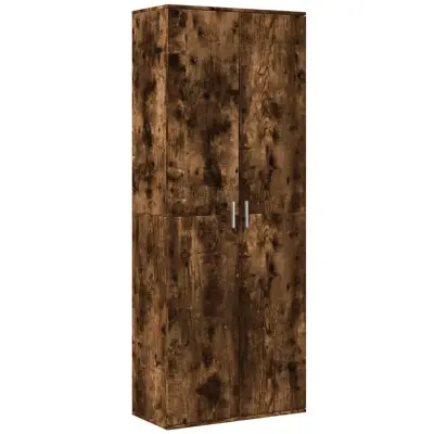 vidaXL Visoka omara dimljen hrast 70x35x180 cm inženirski les