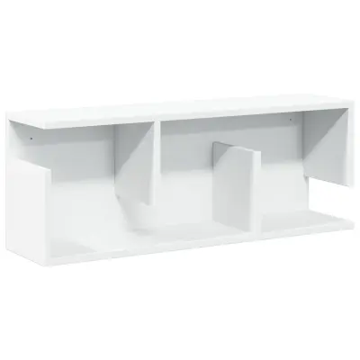 vidaXL Stenska omarica 80x20x30 cm bela inženirski les