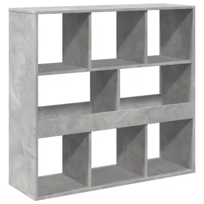 vidaXL Pregrada za prostor betonsko siva 100x33x94,5 cm inženirski les