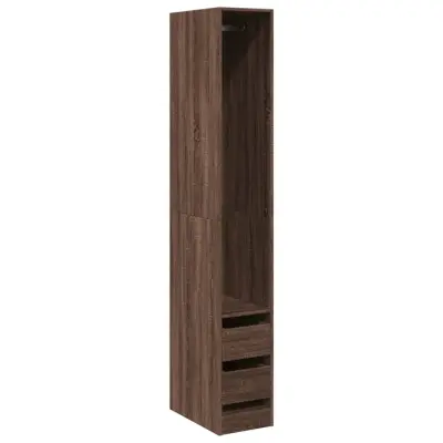 vidaXL Garderobna omara rjavi hrast 30x50x200 cm inženirski les