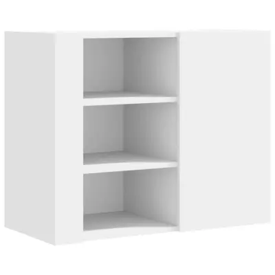 vidaXL Stenska omarica bela 75x35x60 cm inženirski les