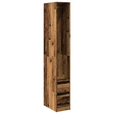 vidaXL Garderobna omara starinski les 30x50x200 cm inženirski les