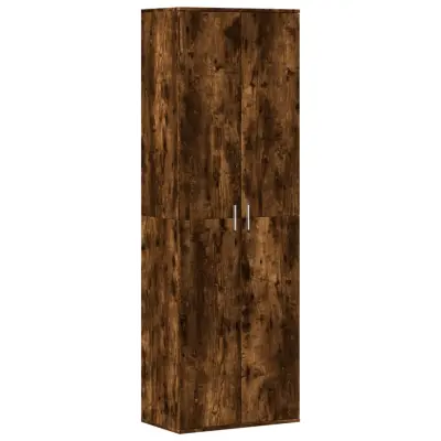 vidaXL Visoka omara dimljen hrast 60x35x180 cm inženirski les