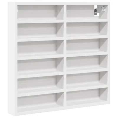 vidaXL Vitrina bela 60x8,5x58 cm inženirski les