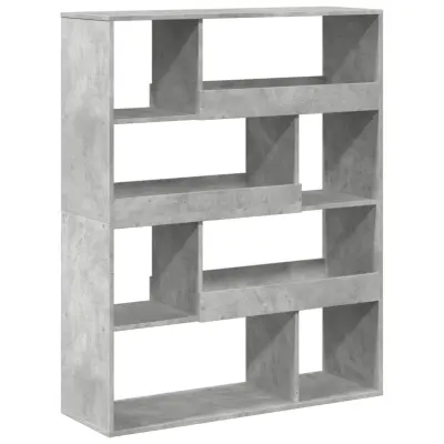 vidaXL Pregrada za prostor betonsko siva 100x33x125,5 cm inž. les