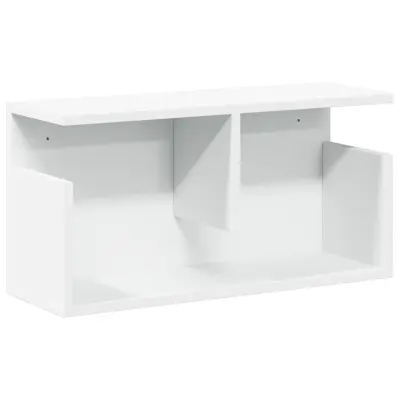 vidaXL Stenska omarica 60x20x30 cm bela inženirski les