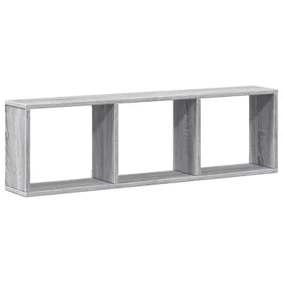 vidaXL Stenska omarica 100x16x30 cm siva sonoma inženirski les