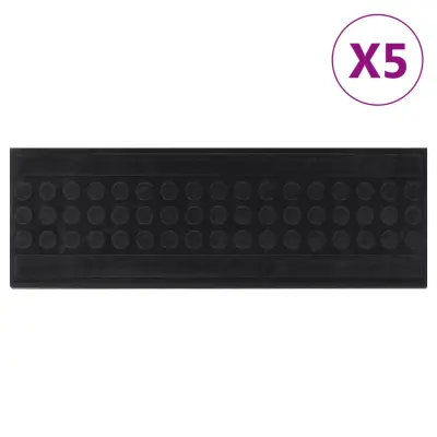 vidaXL Podloge za stopnice 5 kosov 25x75 cm guma