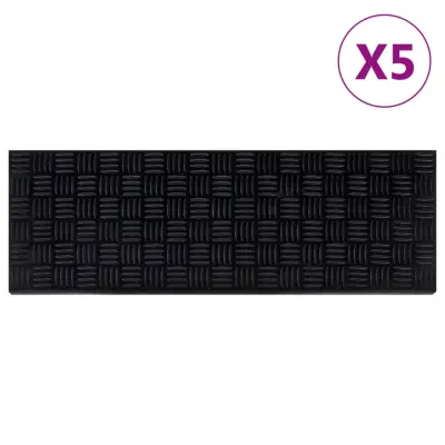 vidaXL Podloge za stopnice 5 kosov 25x75 cm guma