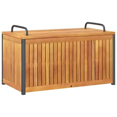 vidaXL Zunanja škatla za blazine 85x45x45/53 cm akacijev les in jeklo