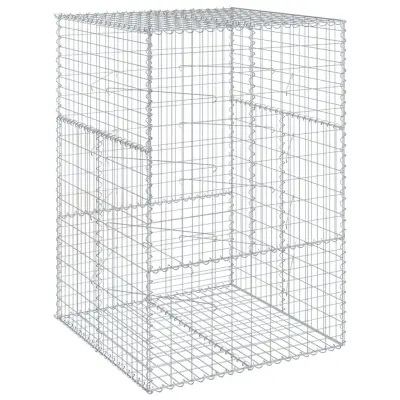 vidaXL Gabionska košara s pokrovom 100x100x150 cm pocinkano železo