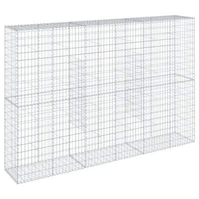 vidaXL Gabionska košara s pokrovom 300x50x200 cm pocinkano železo