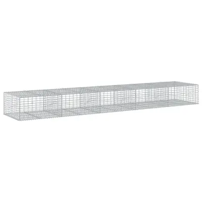 vidaXL Gabionska košara s pokrovom 500x100x50 cm pocinkano železo