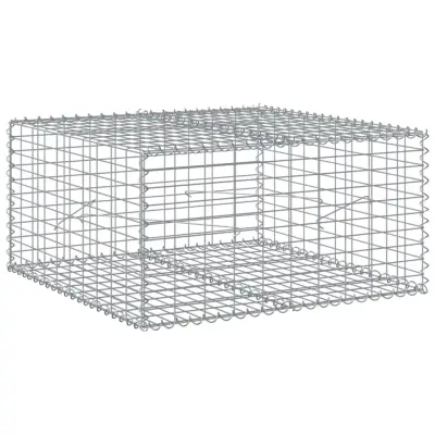 vidaXL Gabionska košara s pokrovom 100x100x50 cm pocinkano železo