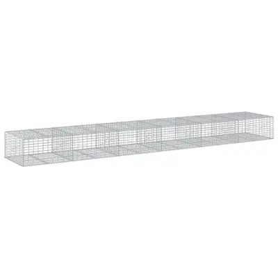 vidaXL Gabionska košara s pokrovom 600x100x50 cm pocinkano železo