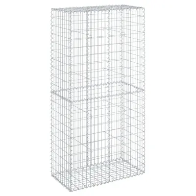 vidaXL Gabionska košara s pokrovom 100x50x200 cm pocinkano železo