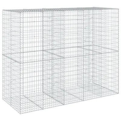 vidaXL Gabionska košara s pokrovom 250x100x200 cm pocinkano železo
