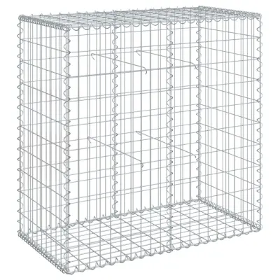 vidaXL Gabionska košara s pokrovom 100x50x100 cm pocinkano železo