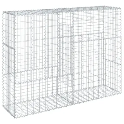 vidaXL Gabionska košara s pokrovom 200x50x150 cm pocinkano železo