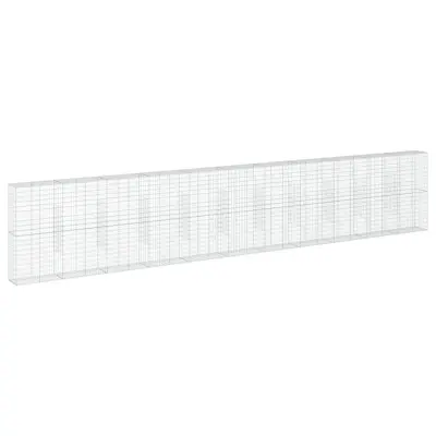 vidaXL Gabionska košara s pokrovom 1100x50x200 cm pocinkano železo