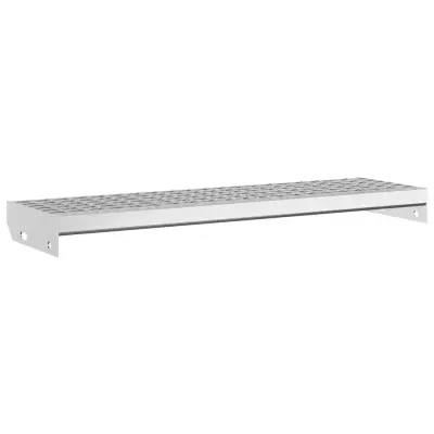 vidaXL Stopnica z rešetko 80x24x7 cm pocinkano jeklo
