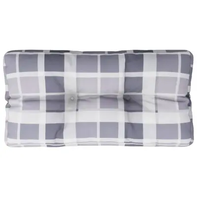 vidaXL Blazina za kavč iz palet siva karo 80x40x12 cm