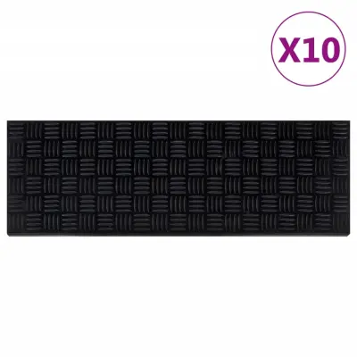 vidaXL Podloge za stopnice 10 kosov 25x75 cm guma