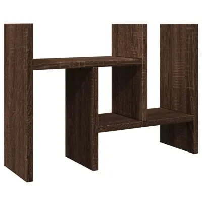 vidaXL Organizator za pisalno mizo rjavi hrast 34,5x15,5x35,5 cm les