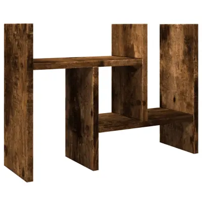 vidaXL Organizator za pisalno mizo dimljen hrast 34,5x15,5x35,5 cm les