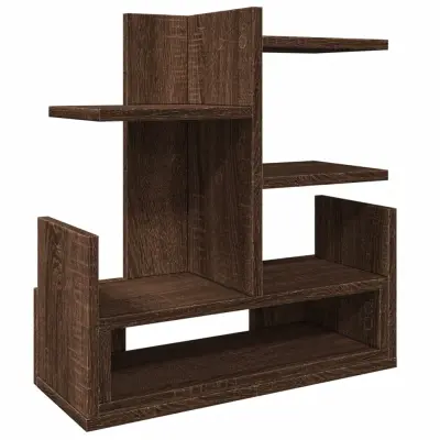 vidaXL Organizator za pisalno mizo rjavi hrast 49x20x52,5 cm inž. les