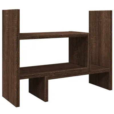 vidaXL Organizator za pisalno mizo rjavi hrast 38,5x17x39 cm inž. les