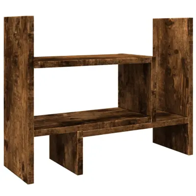 vidaXL Organizator za pisalno mizo dim. hrast 38,5x17x39 cm inž. les