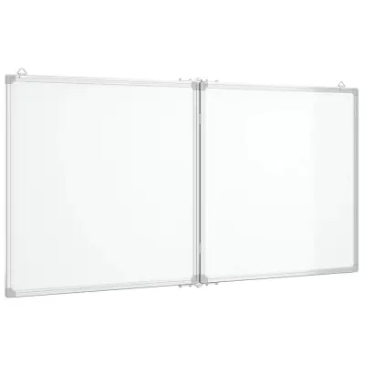 vidaXL Magnetna tabla zložljiva 120x60x1,7 cm aluminij