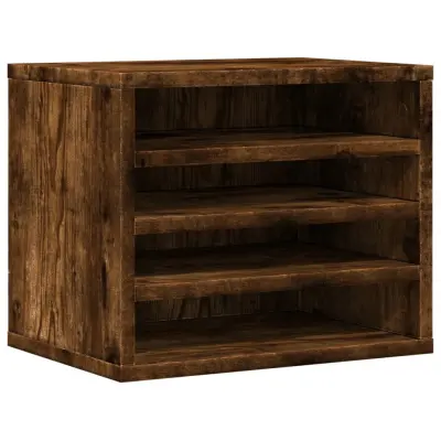vidaXL Organizator za pisalno mizo dimlj. hrast 36x26x29,5 cm inž. les