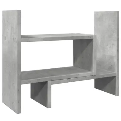 vidaXL Organizator za pisalno mizo betonsko siv 38,5x17x39 cm inž. les