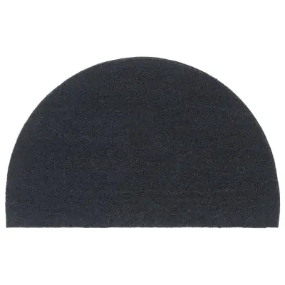 vidaXL Predpražnik temno siv polokrogel 50x80 cm kokosova vlakna