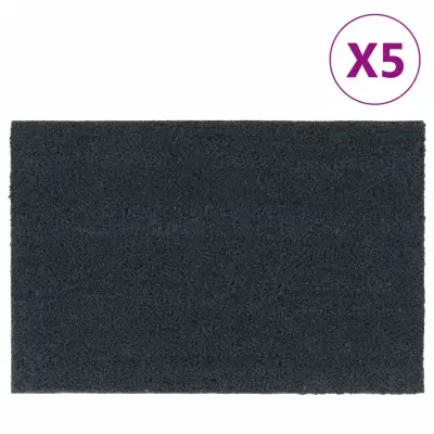 vidaXL Predpražnik 5 kosov temno siv 40x60 cm kokosova vlakna