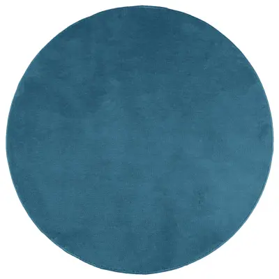 vidaXL Preproga OVIEDO s kratkimi vlakni turkizna Ø 80 cm