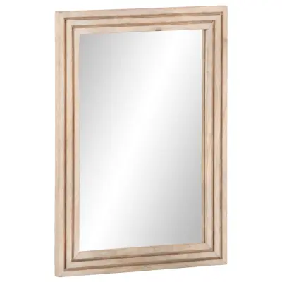 vidaXL Kopalniško ogledalo 50x70 cm trden mangov les in steklo