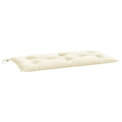 vidaXL Blazina za vrtno klop kremno bela 110x50x7 cm oxford tkanina