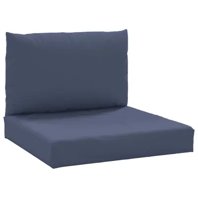 vidaXL Blazine za palete 2 kosa mornarsko modro blago