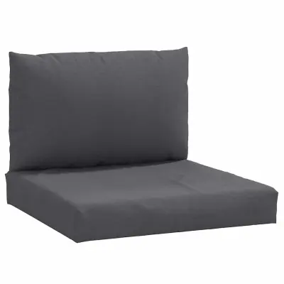 vidaXL Blazine za palete 2 kosa melanž antracit blago