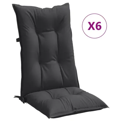 vidaXL Blazina za stol 6 kosov melanž antracit 120x50x7 cm blago