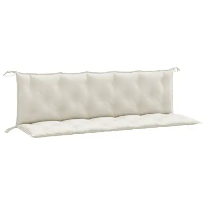 vidaXL Blazina za vrtno klop 2 kosa melanž krem 180x50x7 cm blago
