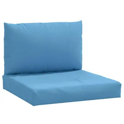 vidaXL Blazine za palete 2 kosa melanž modro blago