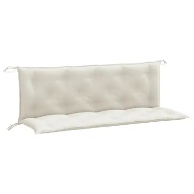 vidaXL Blazina za vrtno klop 2 kosa melanž krem 150x50x7 cm blago