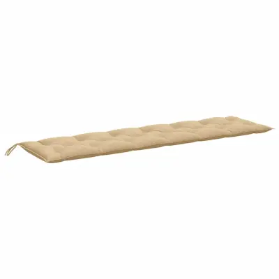 vidaXL Blazina za vrtno klop melanž bež 200x50x7 cm blago