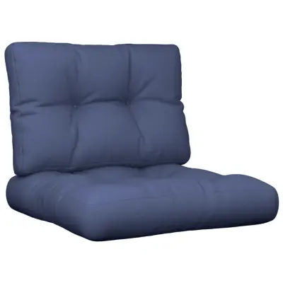 vidaXL Blazine za kavč iz palet mornarsko modre 60x40x12 cm blago